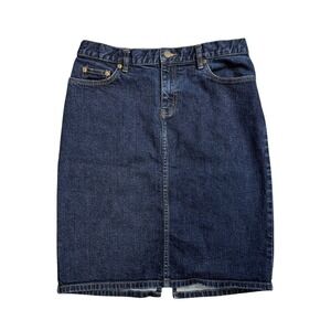 Vintage Lauren Jeans Co Ralph Lauren Denim Skirt Women's 6 Blue Jean Midi